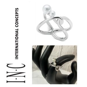 🐘🐘💓 INC Pearl Statement Ring